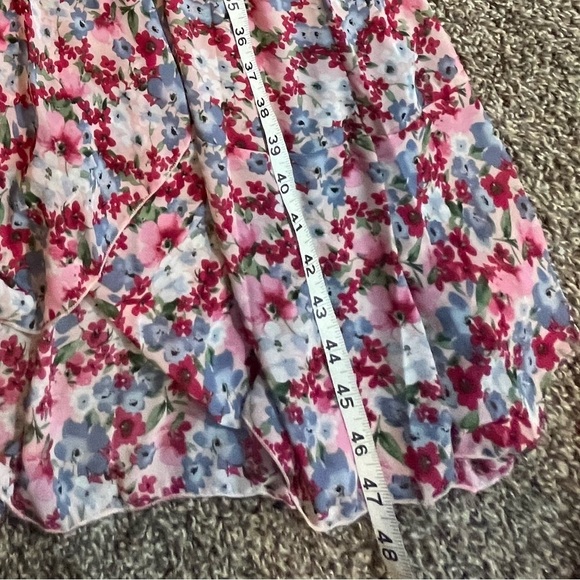 GRACEASY DRESS PINK WHITE FLORAL PRINT FIT FLAIR WRAP SUMMER DRESS SIZE XL NET - Picture 12 of 14